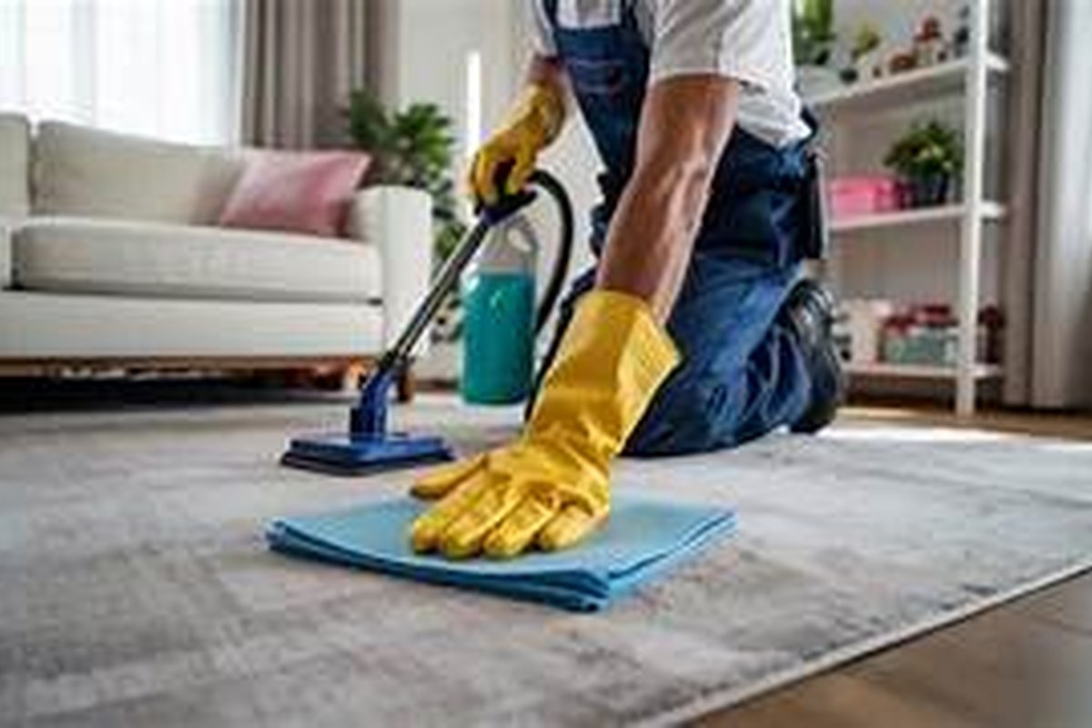 Detailed floor and surface cleaning representing deep cleaning services