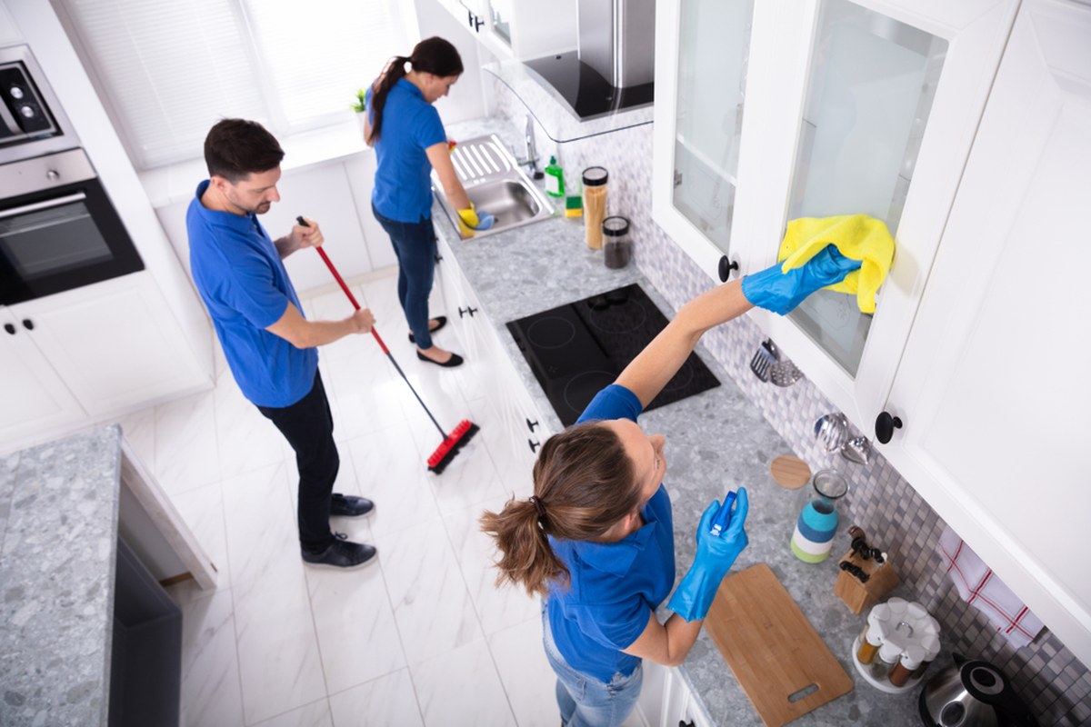 Bright clean kitchen representing residential cleaning in Edmonton